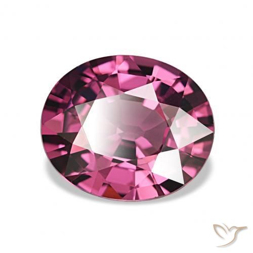 2.16 ct Purple Rhodolite Garnet Stone, Natural Rhodolite Garnet in Oval Facet Shape for Sale