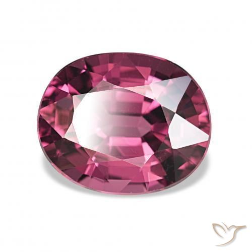 2.76 ct Purple Rhodolite Garnet Stone, Natural Rhodolite Garnet in Oval Facet Shape for Sale