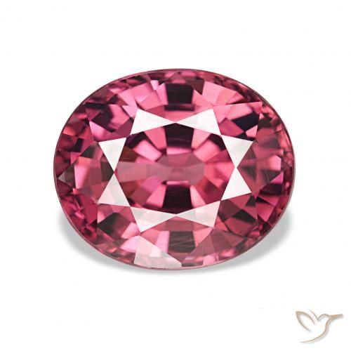 2.63 ct Purple Rhodolite Garnet Gemstone, Rhodolite Garnet Gem in Oval Facet Shape for Sale.