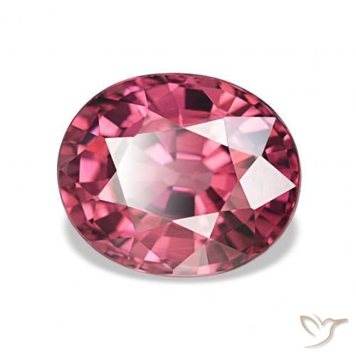 2.63 ct Purple Rhodolite Garnet Stone, Natural Rhodolite Garnet in Oval Facet Shape for Sale