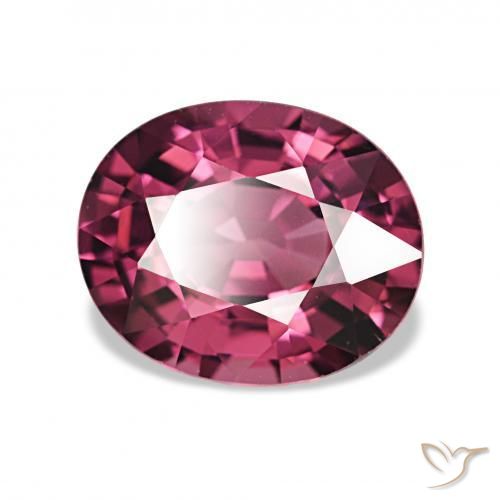2.47 ct Red Rhodolite Garnet Stone, Natural Rhodolite Garnet in Oval Facet Shape for Sale