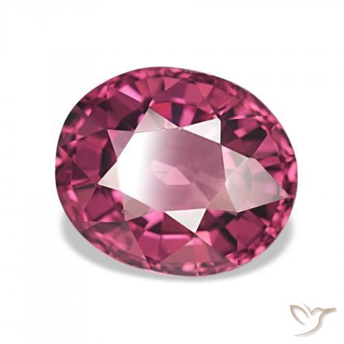 2.64 ct Red Rhodolite Garnet Stone, Natural Rhodolite Garnet in Oval Facet Shape for Sale
