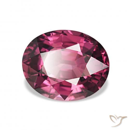 2.42 ct Purple Rhodolite Garnet Stone, Natural Rhodolite Garnet in Oval Facet Shape for Sale