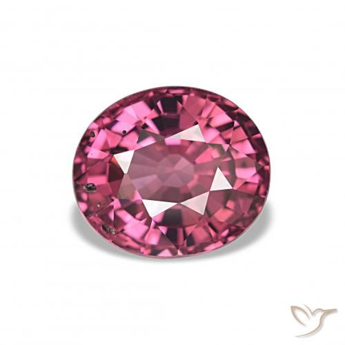 2.44 ct Red Rhodolite Garnet Gemstone, Rhodolite Garnet Gem in Oval Facet Shape for Sale.