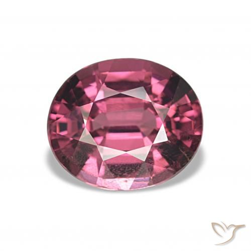 2.66 ct Red Rhodolite Garnet Gemstone, Rhodolite Garnet Gem in Oval Facet Shape for Sale.