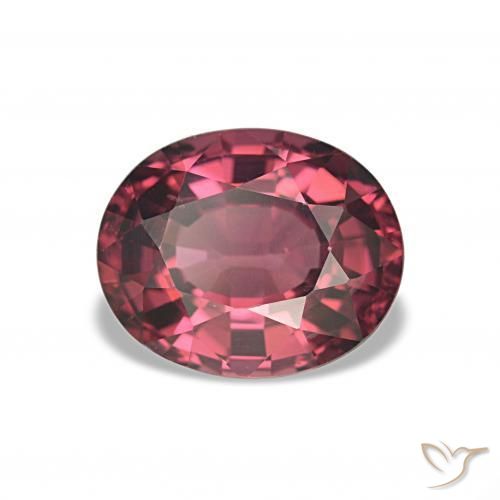 2.57 ct Red Rhodolite Garnet Gemstone, Rhodolite Garnet Gem in Oval Facet Shape for Sale.