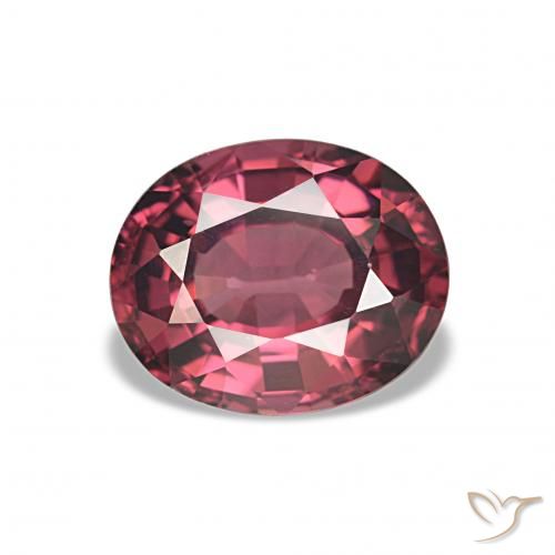2.57 ct Red Rhodolite Garnet Stone, Natural Rhodolite Garnet in Oval Facet Shape for Sale