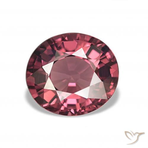2.85 ct Red Rhodolite Garnet Gemstone, Rhodolite Garnet Gem in Oval Facet Shape for Sale.