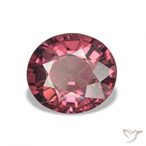 2.85 ct Red Rhodolite Garnet Stone, Natural Rhodolite Garnet in Oval Facet Shape for Sale