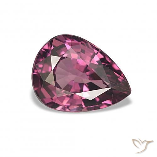 2.28 ct Purple Rhodolite Garnet Stone, Natural Rhodolite Garnet in Pear Facet Shape for Sale