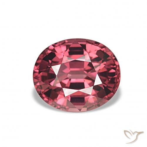 2.75 ct Red Rhodolite Garnet Gemstone, Rhodolite Garnet Gem in Oval Facet Shape for Sale.
