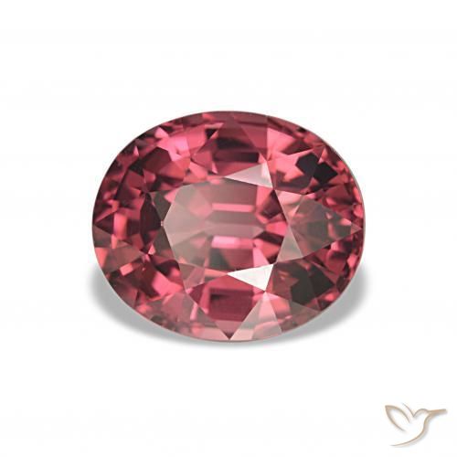2.75 ct Red Rhodolite Garnet Stone, Natural Rhodolite Garnet in Oval Facet Shape for Sale