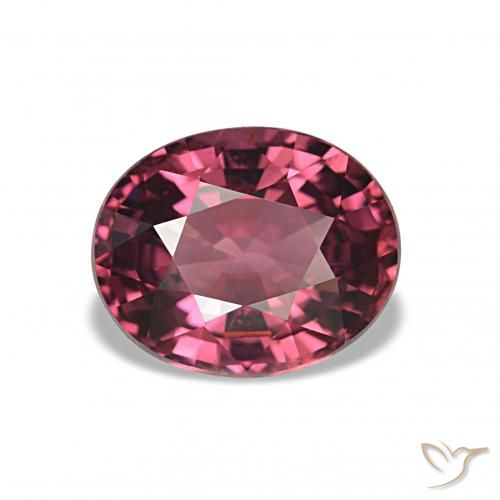 2.77 ct Purple Rhodolite Garnet Gemstone, Rhodolite Garnet Gem in Oval Facet Shape for Sale.