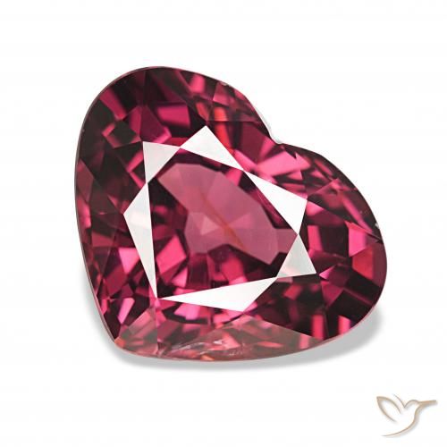 4.50ct Purple-Red Rhodolite Garnet Gemstones, Heart, VVS-VS