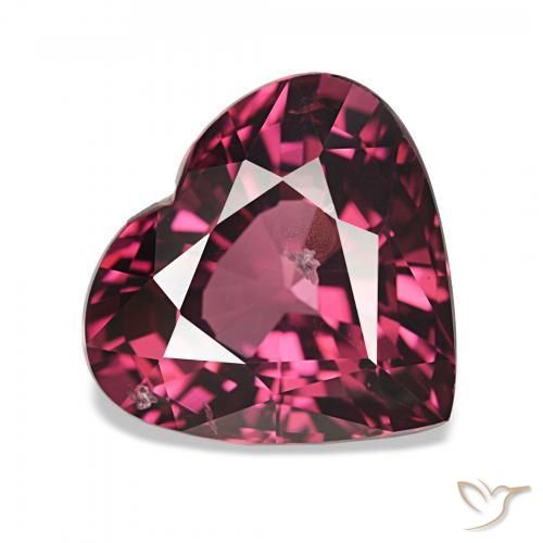 4.55 ct Red Rhodolite Garnet Stone, Natural Rhodolite Garnet in Heart Facet Shape for Sale