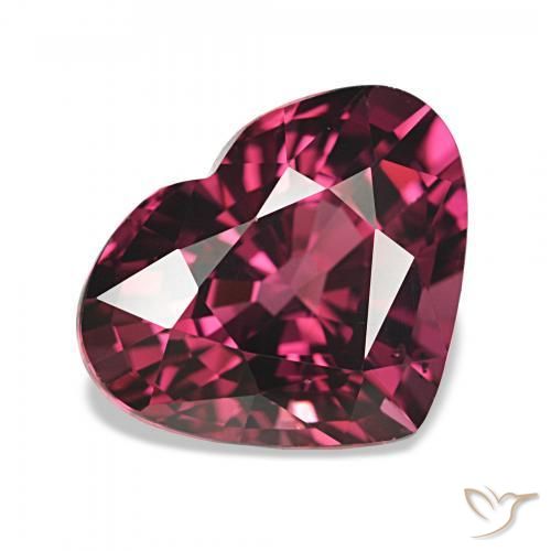 4.50 ct Red Rhodolite Garnet Stone, Natural Rhodolite Garnet in Heart Facet Shape for Sale
