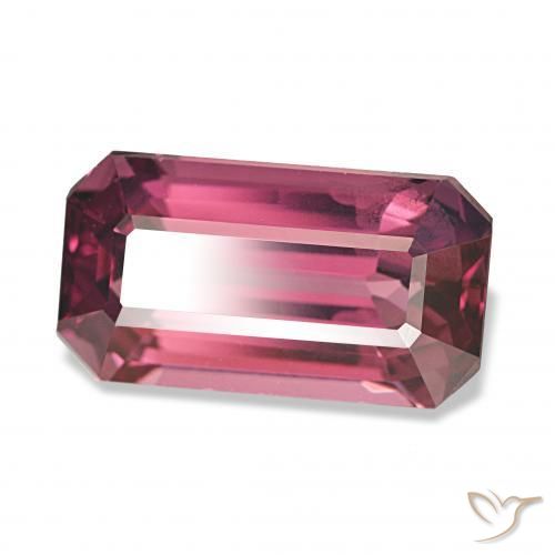 3.95 ct Red Rhodolite Garnet Stone, Natural Rhodolite Garnet in Octagon Step Cut Shape for Sale