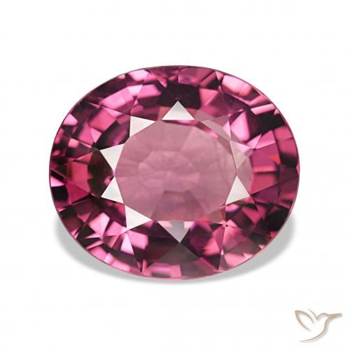 4.13 ct Red Rhodolite Garnet Gemstone, Rhodolite Garnet Gem in Oval Facet Shape for Sale.