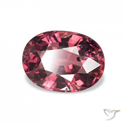 1.24 ct Red Rhodolite Garnet Stone, Natural Rhodolite Garnet in Oval Facet Shape for Sale