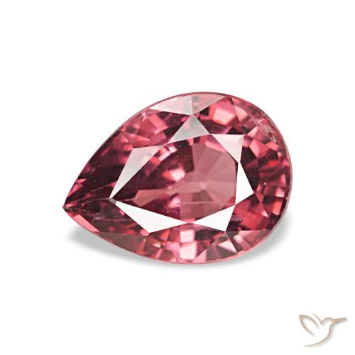 1.05 ct Red Rhodolite Garnet Gemstone, Rhodolite Garnet Gem in Pear Facet Shape for Sale.