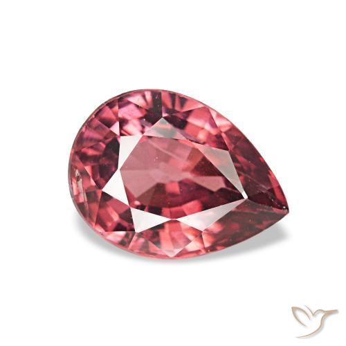 1.05 ct Red Rhodolite Garnet Stone, Natural Rhodolite Garnet in Pear Facet Shape for Sale