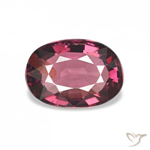 1.07 ct Purple Rhodolite Garnet Gemstone, Rhodolite Garnet Gem in Oval Facet Shape for Sale.
