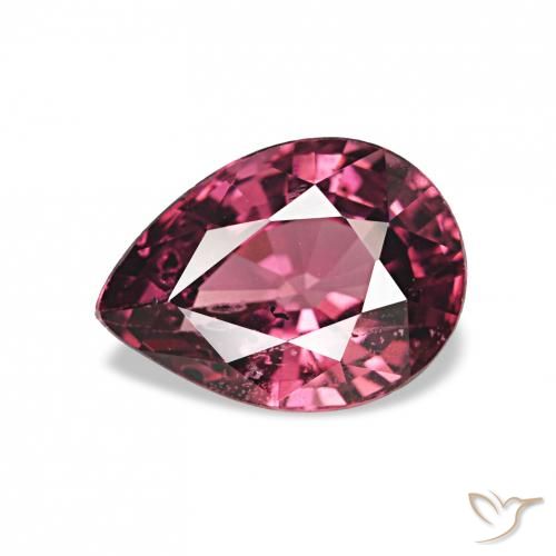 0.98ct Reddish Purple Rhodolite Garnet, Pear Shape, VS
