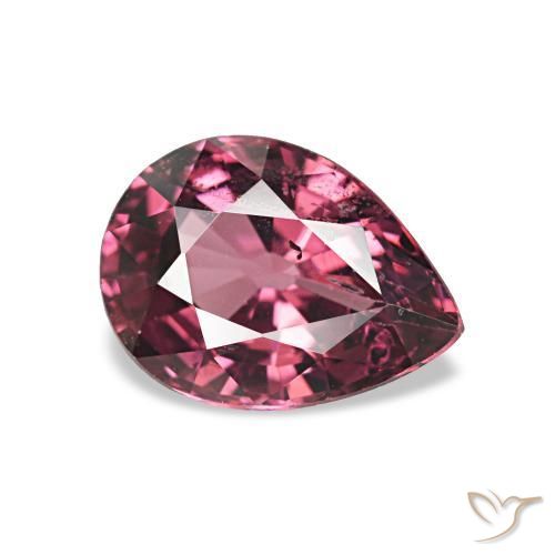 0.98 ct Purple Rhodolite Garnet Stone, Natural Rhodolite Garnet in Pear Facet Shape for Sale