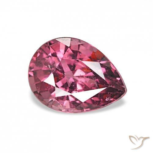 0.97 ct Purple Rhodolite Garnet Gemstone, Rhodolite Garnet Gem in Pear Facet Shape for Sale.