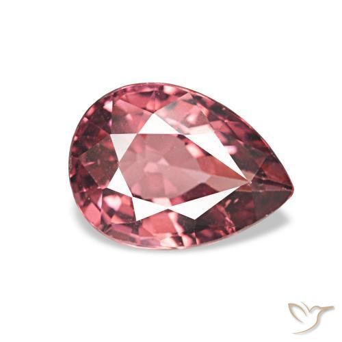 0.94 ct Red Rhodolite Garnet Stone, Natural Rhodolite Garnet in Pear Facet Shape for Sale