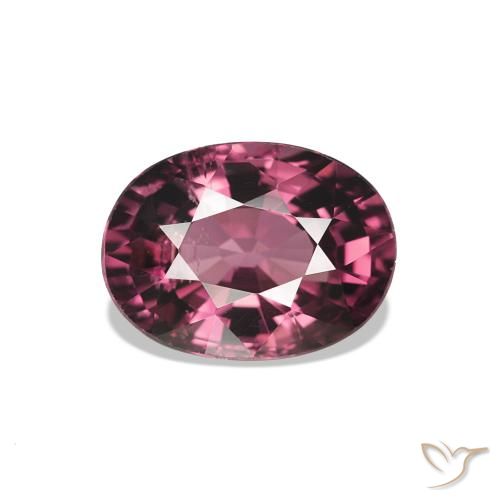 1.16 ct Red Rhodolite Garnet Gemstone, Rhodolite Garnet Gem in Oval Facet Shape for Sale.