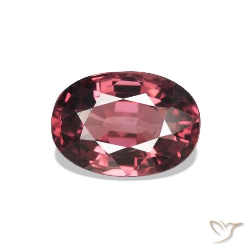 1.17 ct Red Rhodolite Garnet Gemstone, Rhodolite Garnet Gem in Oval Facet Shape for Sale.