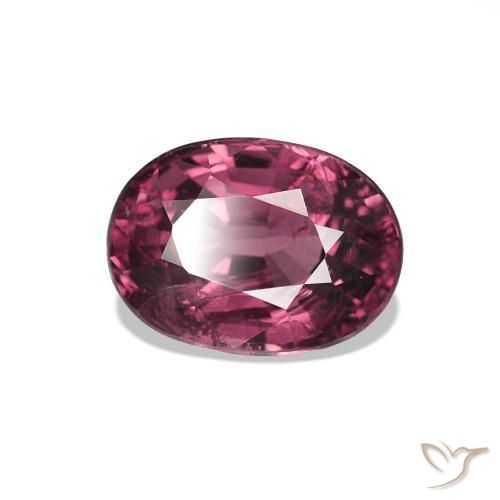 1.29 ct Purple Rhodolite Garnet Stone, Natural Rhodolite Garnet in Oval Facet Shape for Sale