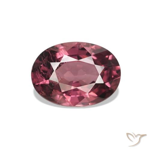 1.11 ct Red Rhodolite Garnet Gemstone, Rhodolite Garnet Gem in Oval Facet Shape for Sale.