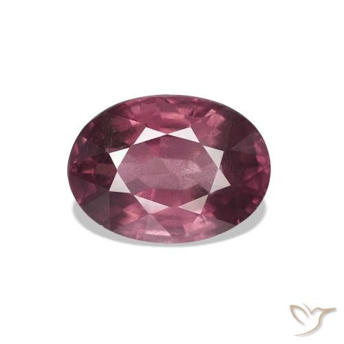 1.15 ct Red Rhodolite Garnet Gemstone, Rhodolite Garnet Gem in Oval Facet Shape for Sale.