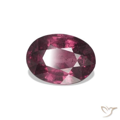 1.01 ct Purple Rhodolite Garnet Stone, Natural Rhodolite Garnet in Oval Facet Shape for Sale