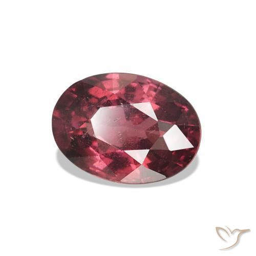1.13 ct Red Rhodolite Garnet Stone, Natural Rhodolite Garnet in Oval Facet Shape for Sale