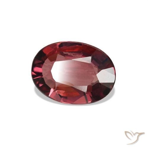 0.76 ct Red Rhodolite Garnet Stone, Natural Rhodolite Garnet in Oval Facet Shape for Sale