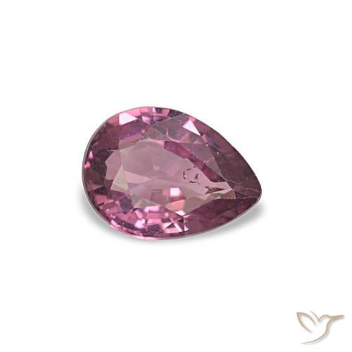 0.79 ct Purple Rhodolite Garnet Stone, Natural Rhodolite Garnet in Pear Facet Shape for Sale