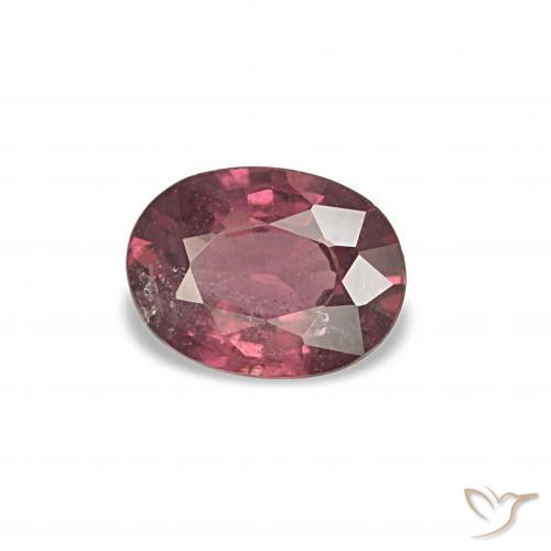 0.86 ct Red Rhodolite Garnet Stone, Natural Rhodolite Garnet in Oval Facet Shape for Sale
