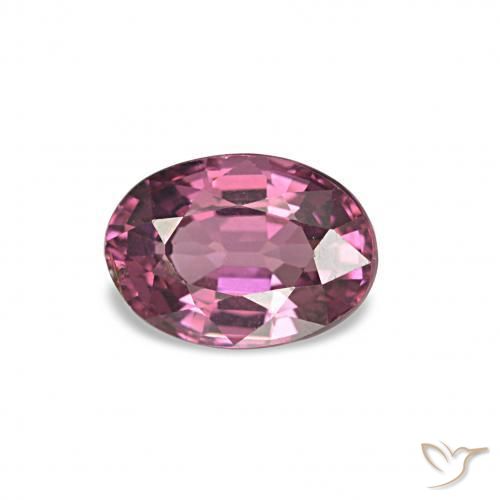 1.04 ct Purple Rhodolite Garnet Gemstone, Rhodolite Garnet Gem in Oval Facet Shape for Sale.