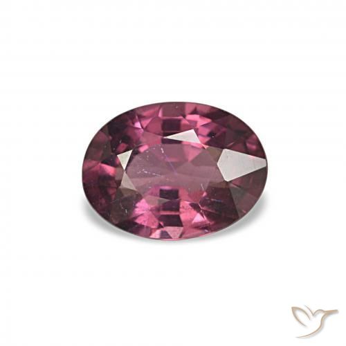 1.01 ct Purple Rhodolite Garnet Stone, Natural Rhodolite Garnet in Oval Facet Shape for Sale