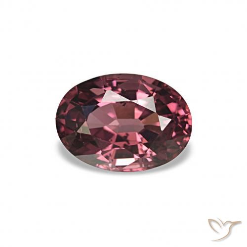 1.14 ct Red Rhodolite Garnet Gemstone, Rhodolite Garnet Gem in Oval Facet Shape for Sale.