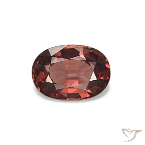 1.10 ct Red Rhodolite Garnet Gemstone, Rhodolite Garnet Gem in Oval Facet Shape for Sale.