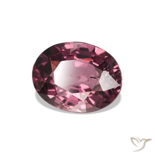 0.98 ct Purple Rhodolite Garnet Stone, Natural Rhodolite Garnet in Oval Facet Shape for Sale