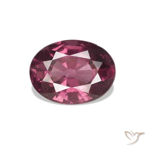 1.02 ct Purple Rhodolite Garnet Gemstone, Rhodolite Garnet Gem in Oval Facet Shape for Sale.