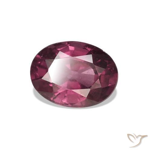 1.02 ct Purple Rhodolite Garnet Stone, Natural Rhodolite Garnet in Oval Facet Shape for Sale