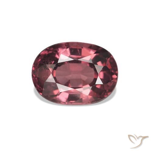 1.21 ct Red Rhodolite Garnet Gemstone, Rhodolite Garnet Gem in Oval Facet Shape for Sale.