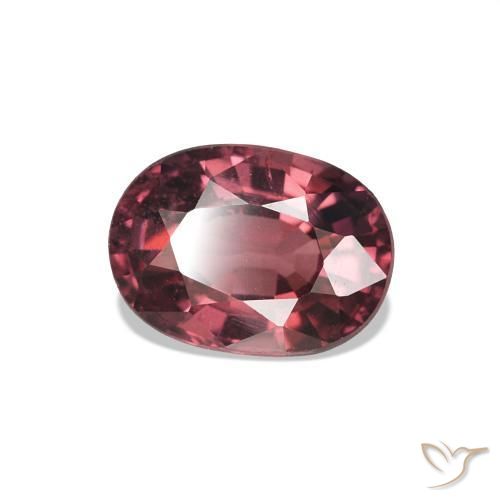 1.21 ct Red Rhodolite Garnet Stone, Natural Rhodolite Garnet in Oval Facet Shape for Sale