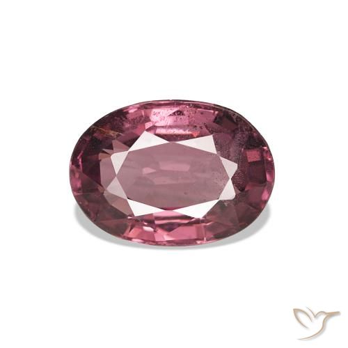 1.00 ct Purple Rhodolite Garnet Gemstone, Rhodolite Garnet Gem in Oval Facet Shape for Sale.